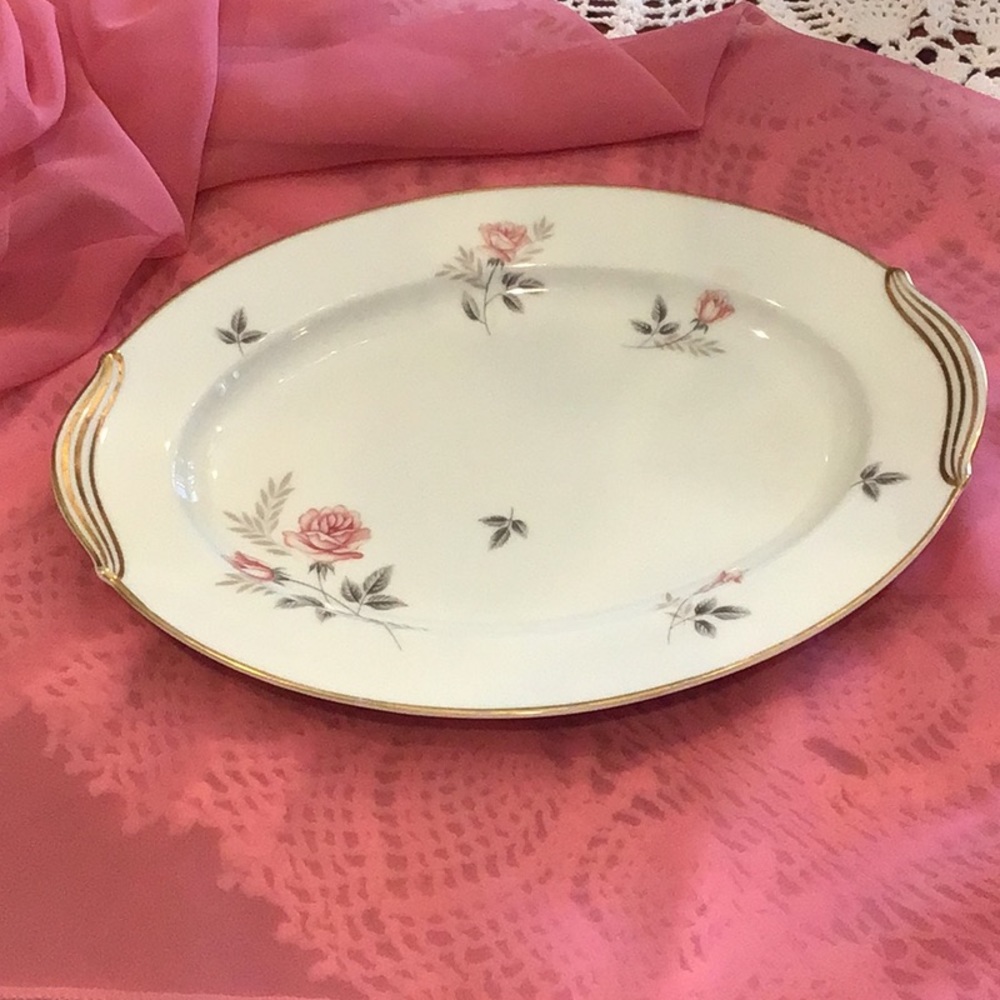 Noritaki Rosabel Serving Platter. 11” long, 9” wide.
